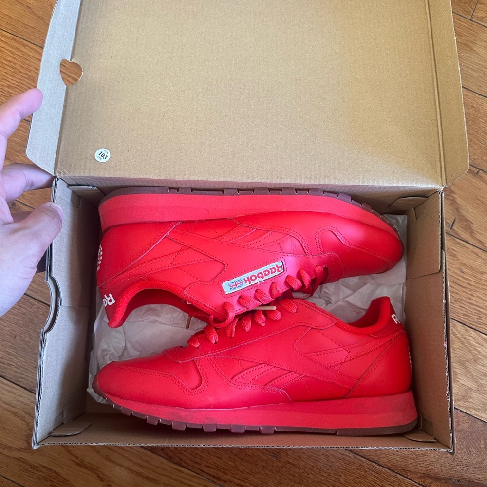 Rebook Classic Leather x Popsicle ‘Instinct Red’ ***READ DESC***